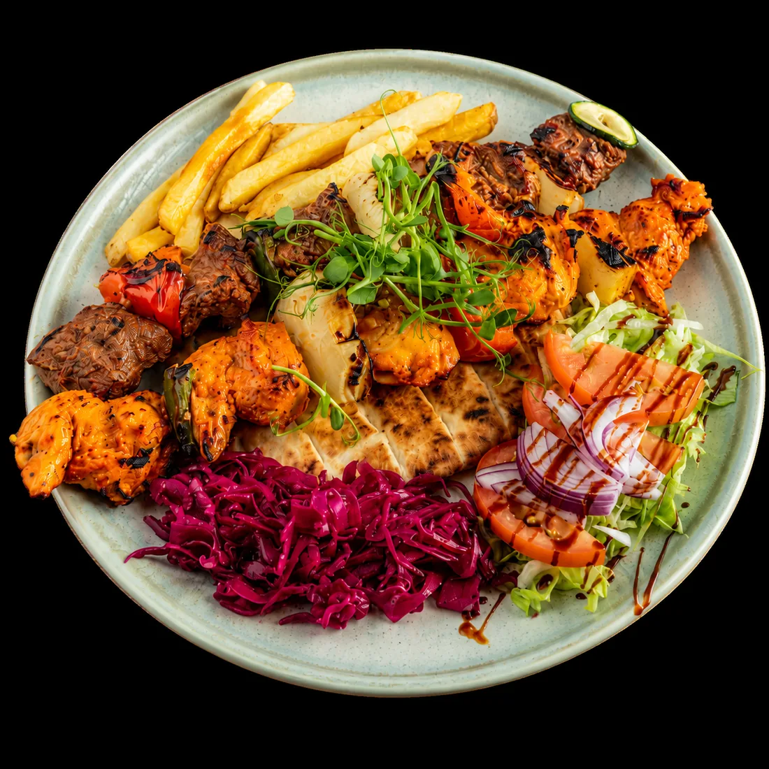 Mediterranean mixed grill plate at Capri at Leeds